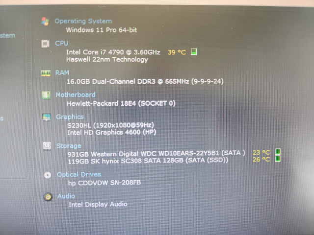 HP EliteDesk 800 G1 | Intel I7 | 16Gb RAM | 120Gb SSD + 1Tb HDD dans Ordinateurs de bureau  à Laval/Rive Nord - Image 2
