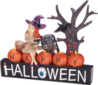 Happy Halloween Tabletop Decoration Halloween Figurine Pumpkin