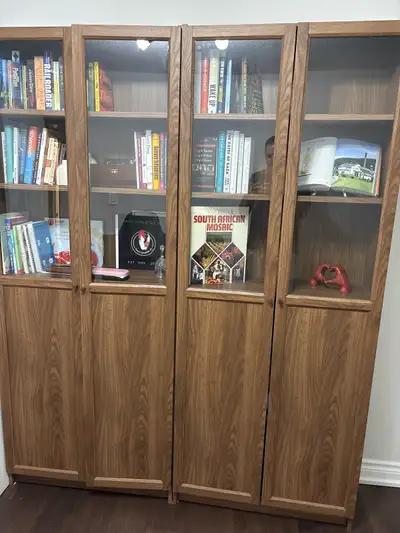 IKEA Billy Bookcase with Glass Doors, View more