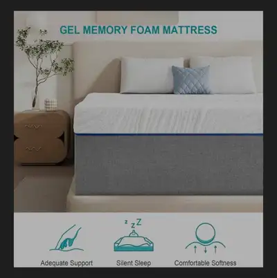 Queen size mattress and frame, View more