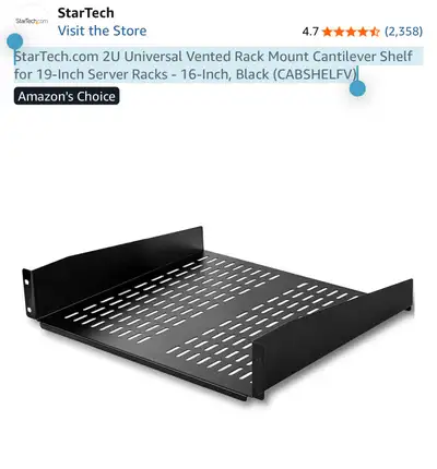 Startech 2U Universal vented rack , View more
