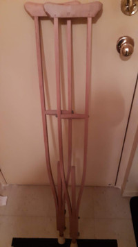 wooden crutches