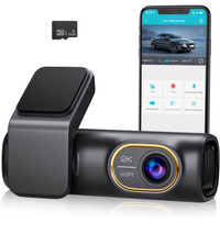 New 2K Front Dash cam Built-in WiFi, 150°Car Camera