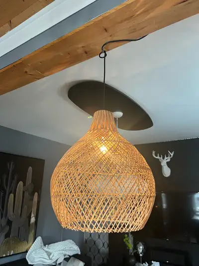 Luminaire Rotin plafonnier, lustre. Suspension., View more