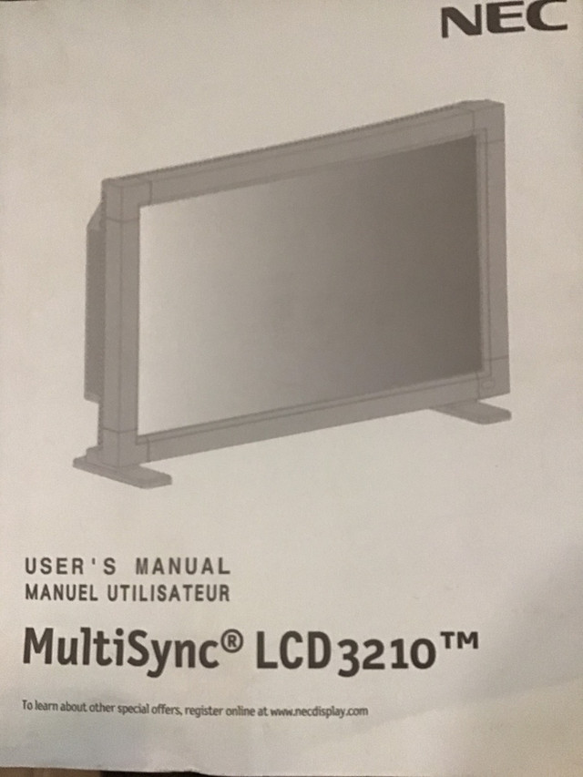 NEC MultiSink LCD 3210 (L325RM) Color Monitor in Monitors in Oakville / Halton Region