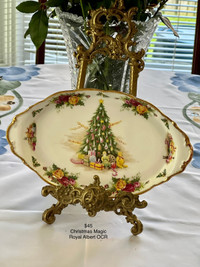 Christmas Magic Regal tray/ serving dish Old country Roses 