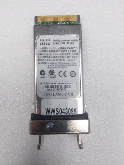 Cisco CVR-X2-SFP10G V02 Module 1 Port X2 to SFP+ 10 Gigabit (25051304)