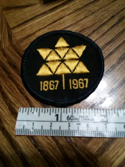 1960's Vintage 2" Canada centennial sew on patch, View more