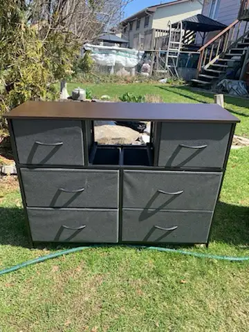 6 drawer dresser, missing one drawer, excellent shape very light dresser, 40 inches long 12inchs wid...