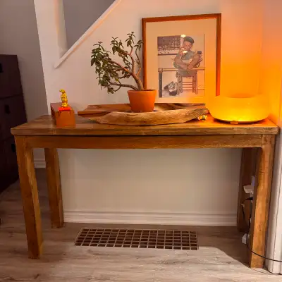 Rustic modern console table, View more