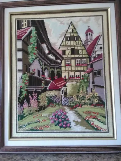 ART European Cityscape Needle Art, View more