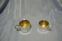 PROFESSIONALLY POLISHED SILVER PLATED BABY CUPS MADE IN CANADA