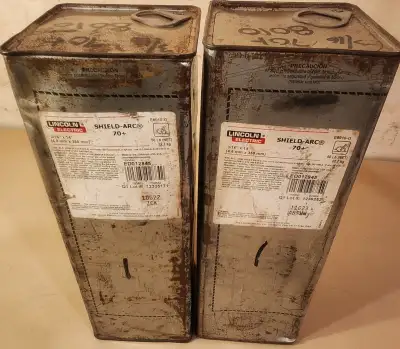 2 New 50lb Tins of Lincoln Electric E8010-G Welding Rods 3/16in, View more
