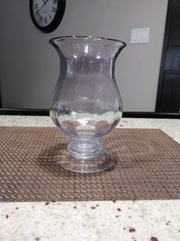 Glass Vase Purple Tint with Raindrops - 8” Tall