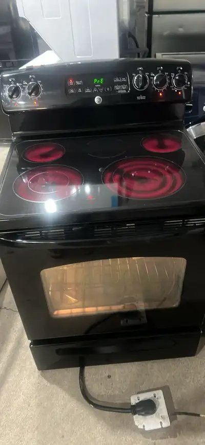 like new black 30 w electric stove range oven , View more