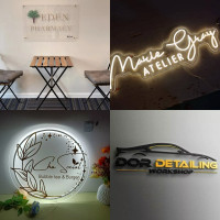 CUSTOM ACRYLIC OFFICE SIGNS 3D 2D NEON METALLIC BUSINESS EVENTS