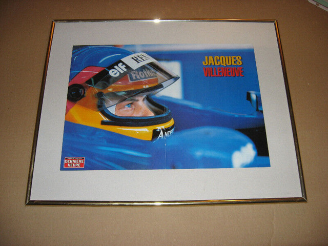 Grand prix canada Poster Jaques Villeneuve 1997  Caricature 1998 dans Art et objets de collection  à Longueuil/Rive Sud