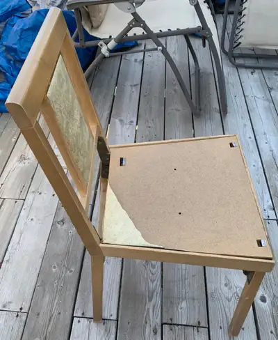 Antique LEG-O-MATIC Art Deco Maple Wood Folding Dining Chair , View more