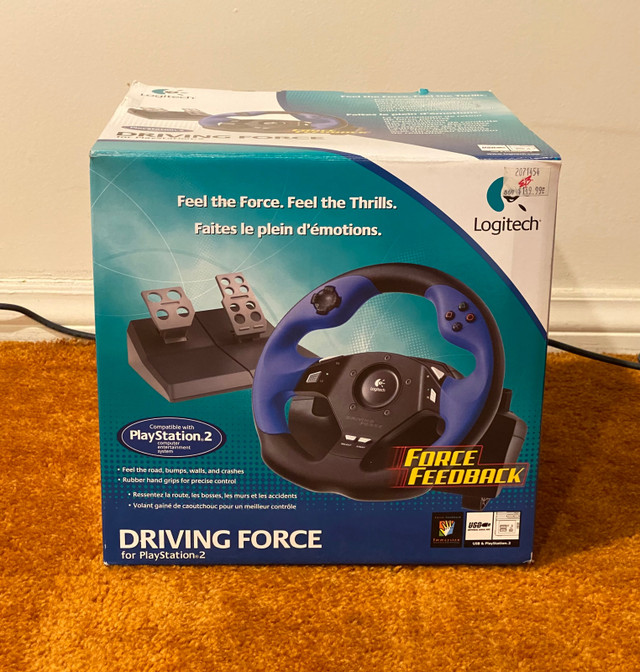 Logitech Force Feedback Steering Wheel & Pedals in PC Games in Winnipeg