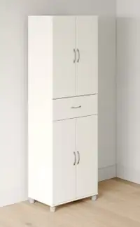 White Storage Cabinet with Drawer - brand new
