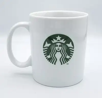 Starbucks Classic Mermaid Logo Mug White Green Siren Cup 15.2 oz, View more