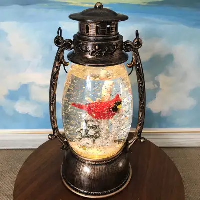 Cardinal Light Up Snow Globe Lantern, View more