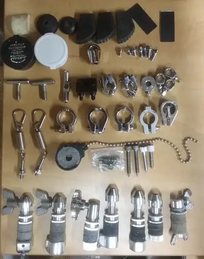 Random small parts. Tama, DW, Pearl, Yamaha, Ludwig, etc., View more