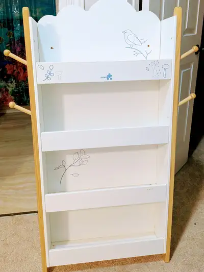 Kids Bookshelf & Dress Up Rack - Wooden Children's Book Display, View more
