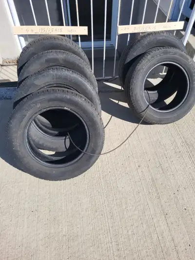4 pneus d'été Ironman 195/65R15 + 2 pneus 205/65R15 50$ chacun En très bons états, cause automobile...