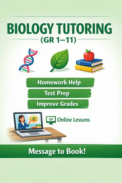 Biology Tutoring - Grades 1-11, View more