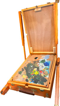 Artist tripod and art box