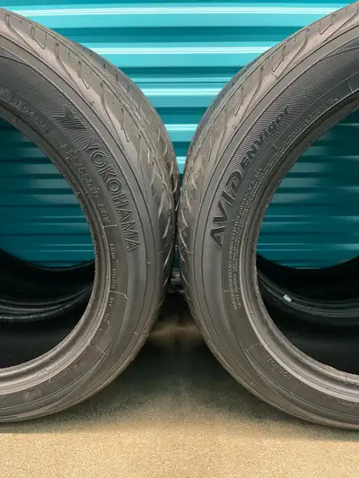 Set4️⃣. 225/55R18 98V Yokohama Avid Envigor. FIRM $300: Four Used All Seasons Tires. FIRM Tires Trea...