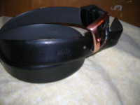 Hugo Boss Leather Belt and Buckle Barnabie Two Rare Mens