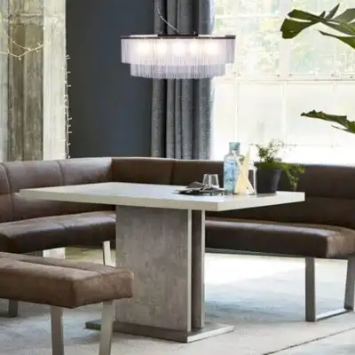 5 Lights Suspension Chrome Finish with Deco Frosted Glasses, View more