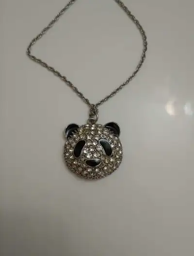 Panda Head Pendant Necklace, View more