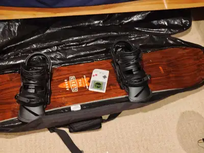 Had this board for a while only used it once need to make some space the Burton bag and bindings are...
