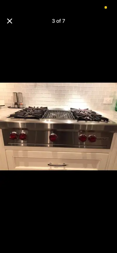 Wolf 36” gas range stove, View more
