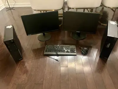2 Lenovo M83 computers, View more