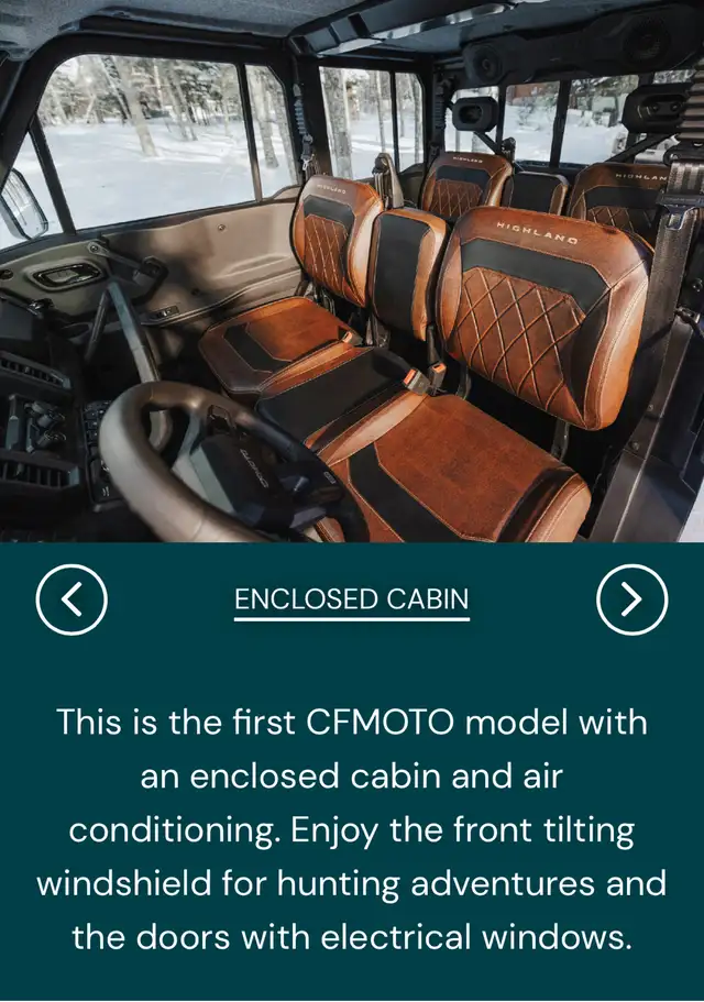 New 2025 CFMoto UFORCE U10 HIGHLAND XL HVAC 6 SEATER 5 YR WARRA in ATVs in Lloydminster - Image 5