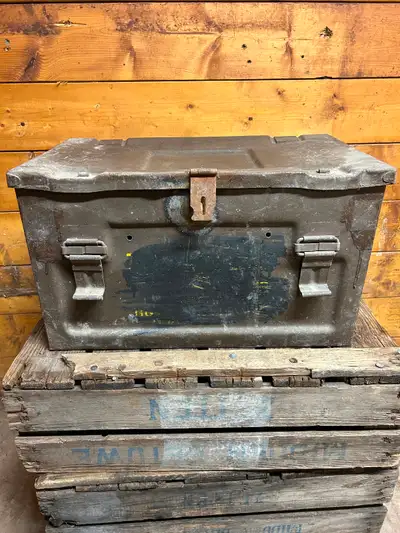 Metal army tool box, View more