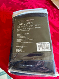 Bed skirt queen size brand new blue in colour