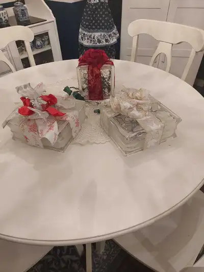 Christmas glass gift boxes with lights , View more