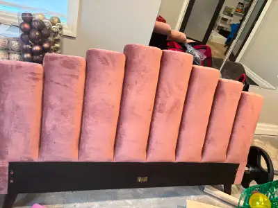 Queen velvet bed frame, View more