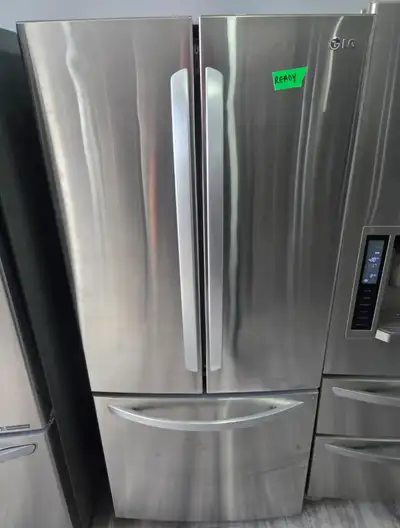 LG 33" Stainless Steel French DoorFridge Bottom Freezer, View more
