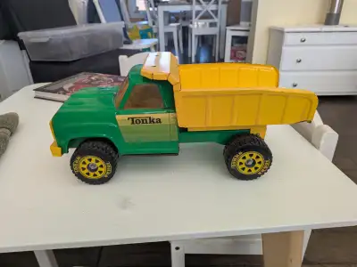 Tonka dump truck, at least 50 years old, very good condition, View more