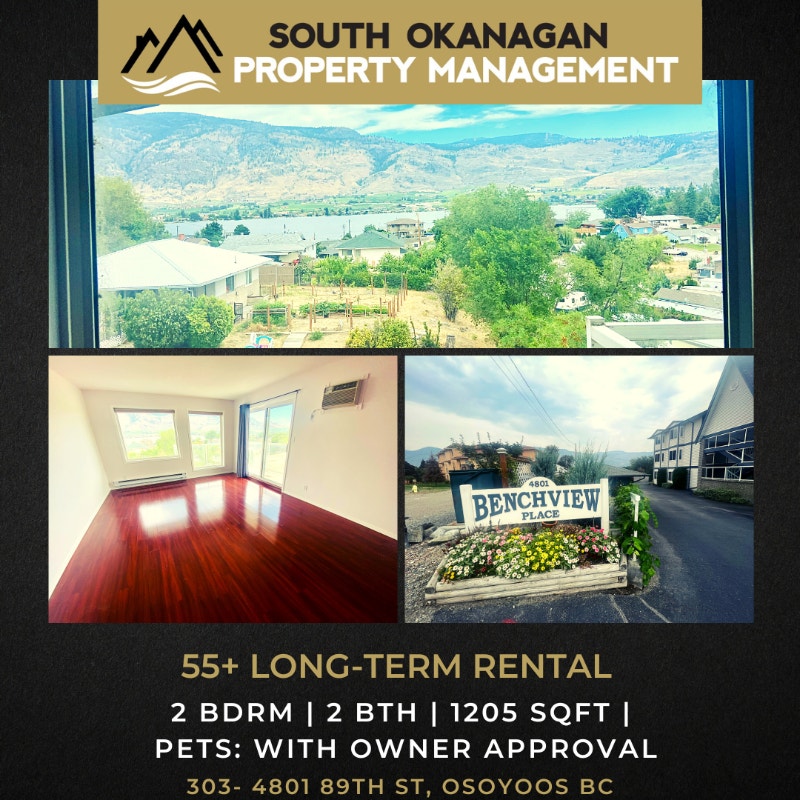 Lakeview LongTerm 55+ 2BDR in Osoyoos Long Term Rentals Penticton