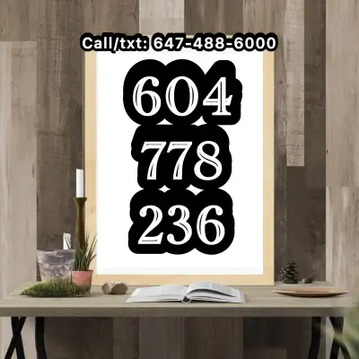 One Of A Kind Phone Numbers 604/778/236 Vip Phone Numbers, View more
