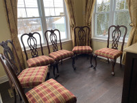 Superbe chaises en bois rembourrage neuf (6 unités)