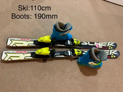 110cm ski with 190mm boots , View more