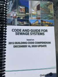 Building code and guide for sewage systems